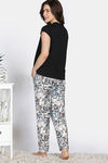 Zivame Knit Poly Pyjama Set - Black Beauty — thumbnail 4